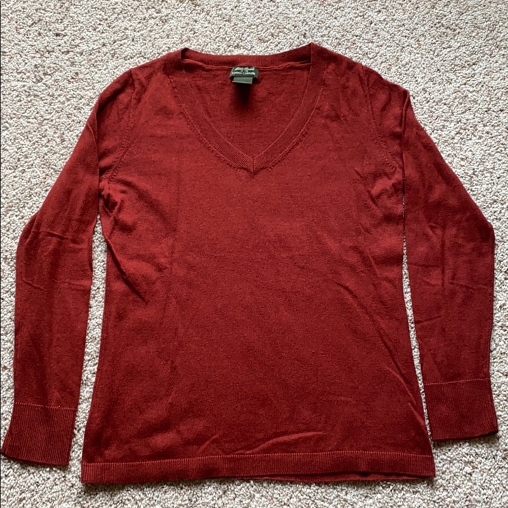 Women’s Eddie Bauer Rust Red Sweater Size Medium